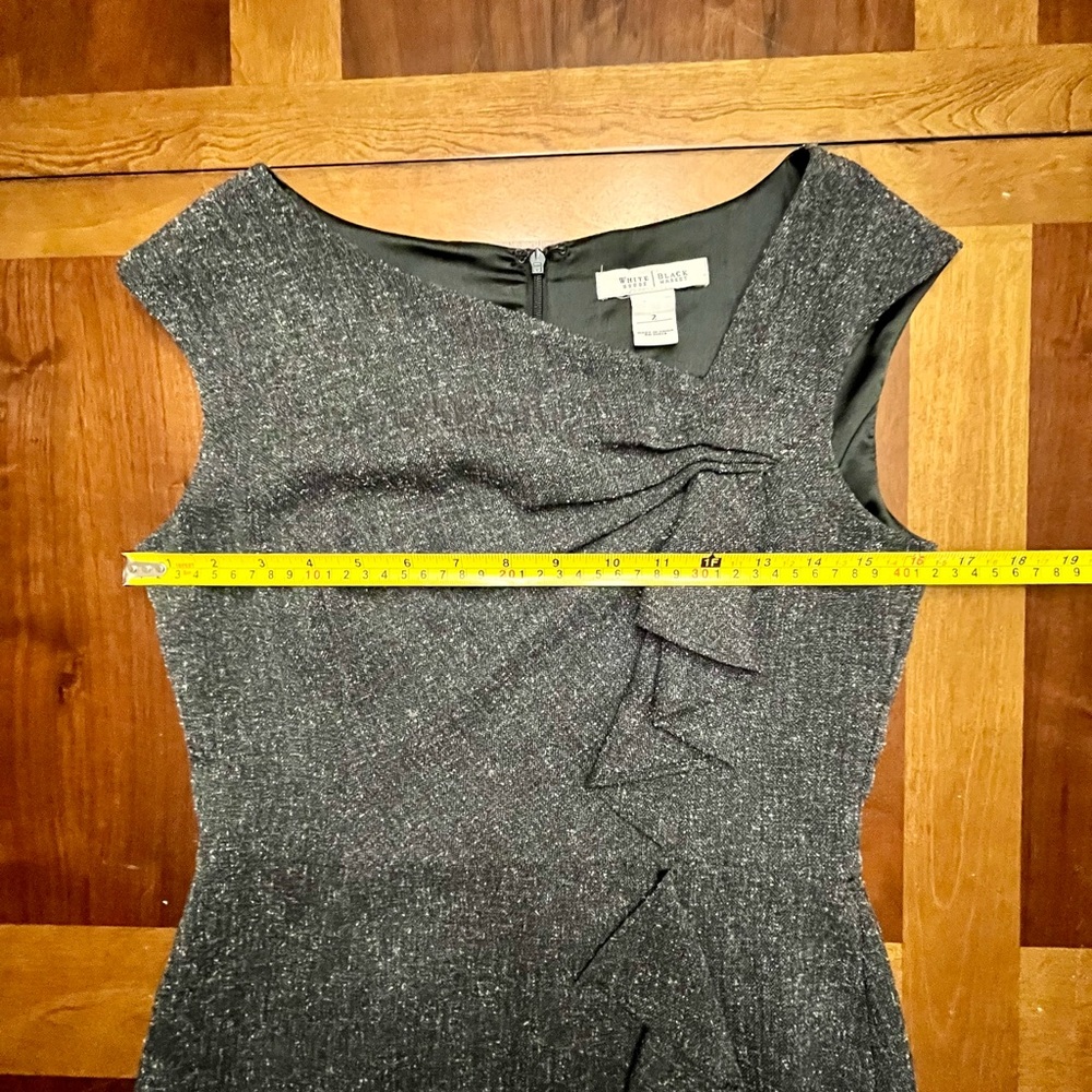 White House Black Market Dark Gray Sheath Dress Size 2 - Picture 9 of 10